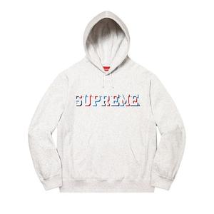 Толстовка Supreme Drop Shadow Hooded Sweatshirt Heather Multi, серый