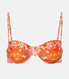 Верх бикини с принтом Farm Rio, Nature Bloom Orange