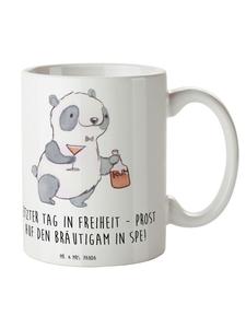 Кружка для мальчишника с надписью белого цвета Mr. & Mrs. Panda