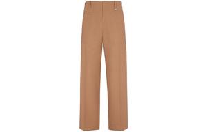 Брюки с высокой талией и прямыми штанинами FENDI, коричневый