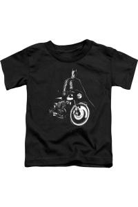 Футболка с коротким рукавом для малышей "Бэтмен и его мотоцикл" Gildan, черный