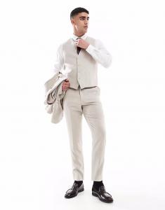 Льняные брюки French Connection в цвете «камень» French Connection Mens