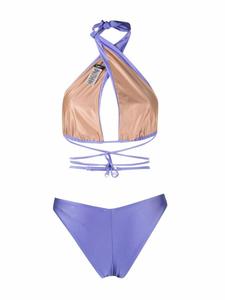 Noire Swimwear купальник с вырезом халтер, синий