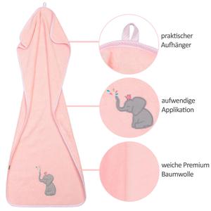Полотенце слон, розовый