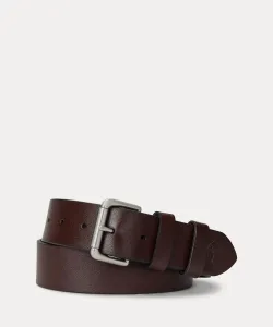 Кожаный ремень с роликовой пряжкой Polo Ralph Lauren, цвет 200 Brown