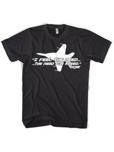 Футболка I Feel The Need For Speed Big Tall T-Shirt черного цвета TOP GUN