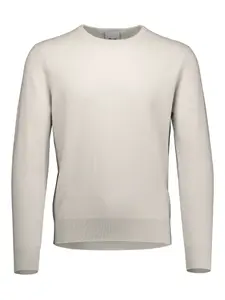 Кашемировый свитер с круглым вырезом ALLUDE, белый
