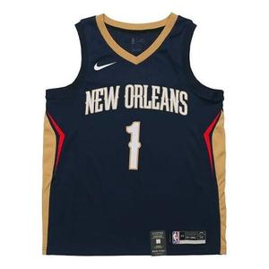 Футболка nba zion williamson баскетбольная спортивная майка sw fan edition new orleans pelicans 1 Nike, синий