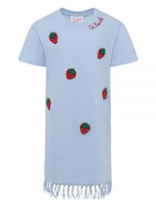 Платье из хлопка MC2 Saint Barth Kids, синий