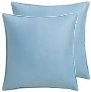 Перьевая подушка Otto Keller "Большой выбор", наполнитель: 70% гусиное перо, 30% гусиный пух, чехол: 100% хлопок, (2 шт.) 40х40 см, синий