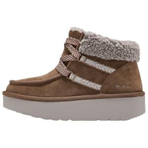 Женские зимние ботинки Skechers Crew замшевые на платформе, каштановый