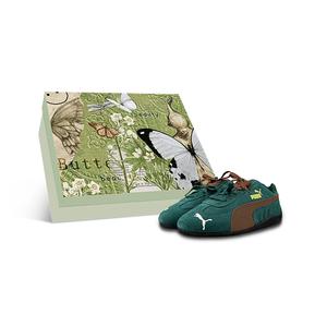 PUMA Коллекция Speedcat. Низкие повседневные кроссовки с износостойким верхом, унисекс, зелено-коричневые