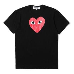 Футболка red heart t-shirt 'black' Comme Des Garcons Play, черный