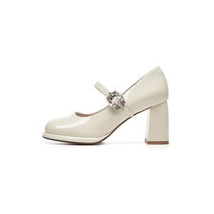 DAPHNE Женские туфли на платформе с массивным каблуком 7,5 см бежевые, цвет Beige