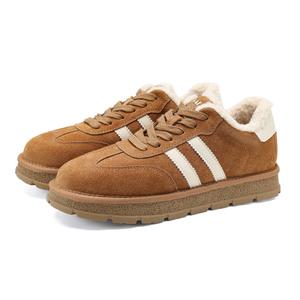 SAFIYA Женские противоскользящие и износостойкие легкие низкие кеды для скейтбординга Camel (с флисовой подкладкой), цвет Camel (Fleece-Lined)