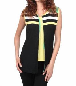 Жилет Citrus Twist Zip черного/зеленого цвета ANGEL