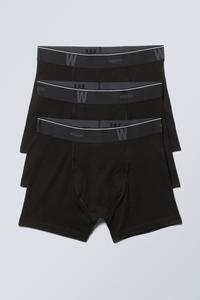 Набор из 3 боксеров с логотипом Weekday, черный