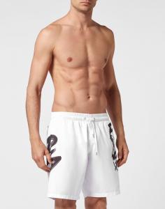 Шорты для серфинга Plein Sport Tiger, белый