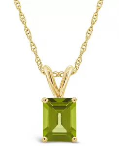 Ожерелье с подвеской из 14-каратного желтого золота с перидотом (1-3/4 карата) Macy'S, gold