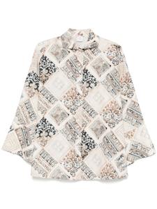 Eleventy льняная рубашка, нейтральный