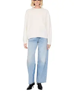 Кашемировый свитер Lee с круглым вырезом Anine Bing, белый