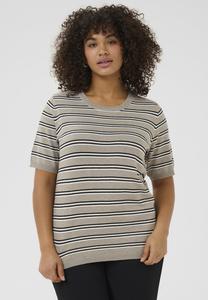 Футболка Kaffe Curve STRIPED, Elephant Mel Black Chalk/Grey