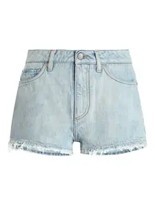 Джинсовые шорты с бахромой DOLCE & GABBANA, синий