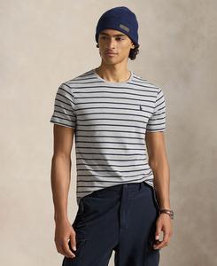 Мужская полосатая футболка с коротким рукавом Polo Ralph Lauren, Andover Heather/refined Navy