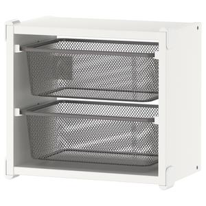 Настенный шкаф Ikea Trofast для хранения, 34x21x30 см, белый / темно-серый