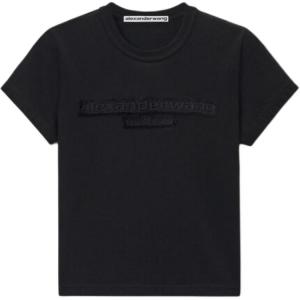 Alexander Wang Футболка с потертым логотипом Black