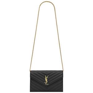 Кошелек Saint Laurent Cassandre Chain Wallet, цвет Noir