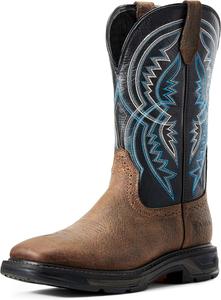 Детские/подростковые ботинки Ariat Workhog Xt с широкой квадратной ноской, Earth/Twilight