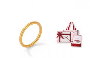 Кольцо унисекс в традиционном стиле Alloy Three Lives Three Worlds Muyan, Ancient Su Huo Ring + Love Heart Gift Box