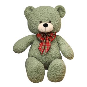 Плюшевая игрушка мишка с бантом, высота 80см/100см/130см Xin Pei Xuan, зеленый