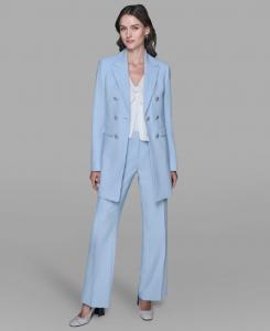 Женский длинный однопуговичный блейзер KARL LAGERFELD PARIS, Blue Aura