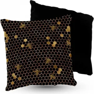 Подушка велюровая PREMIUM с рисунком соты, 40 х 40 см, декоративная с наполнителем, для гостиной, спальни или в подарок 5made