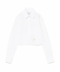 Классическая укороченная рубашка с круглым воротником