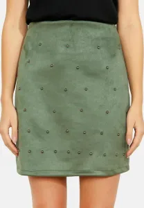 Юбка а-силуэта с декором Lolaliza, Khaki Med