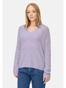 Фиолетовый вязаный свитер с V-образным вырезом Camel Active