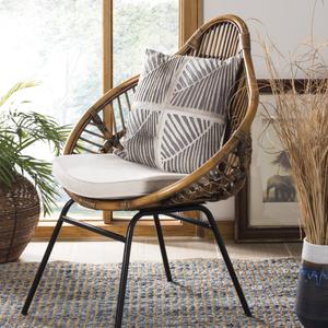 Подушка декоративная Safavieh Palm Cowhide, 18x18 см, белый