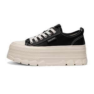 EXULL Q Женские противоскользящие кэжуал кеды лоу-топ черные, цвет Black