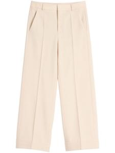 Габардиновые брюки с подворотами Valentino Garavani, нейтральный цвет