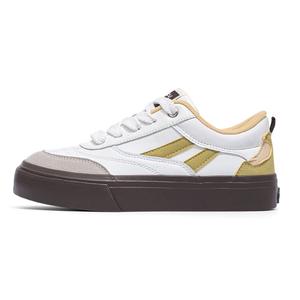 NSTCU Скользостойкие низкие кроссовки для скейтбординга Women's White Yellow