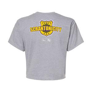 Укороченная футболка The Office Scrantonicity для юниоров Licensed Character, серый