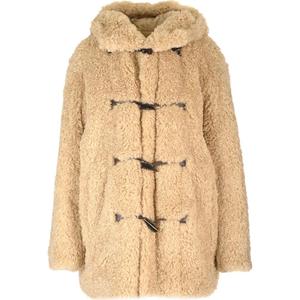 ISABEL MARANT Пальто женское бежевое с капюшоном, умеренно прямое