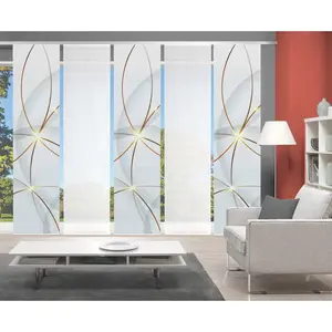 Сдвижная штора BLINKI на панели, 1 шт., цифровая печать Vision S, красный