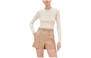 HERMES Свитер женский Ecru с круглым вырезом Moderate