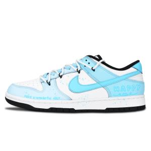 Nike Кроссовки для скейтбординга Dunk Black White, Every Day Happy, износостойкие, низкие, унисекс, синие