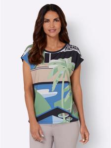 Рубашка с короткими рукавами темно-синего цвета с принтом яблок. WITT WEIDEN