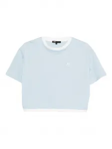 Футболка с вышитым логотипом Maje, синий